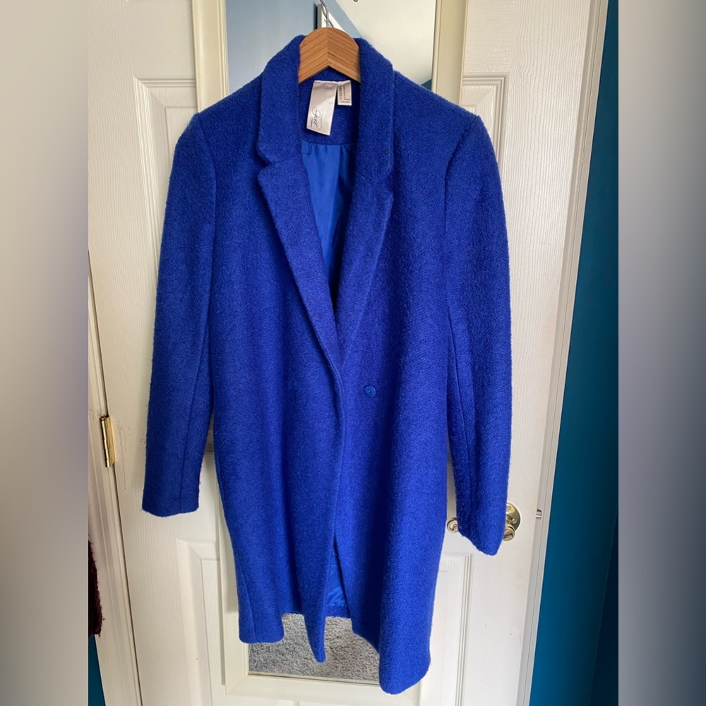 Blue wool coat